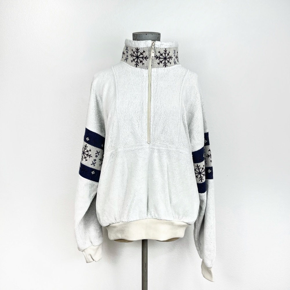 Vintage Fahrenheit Half Zip Sweatshirt Aspen Fleece Winter Skiing